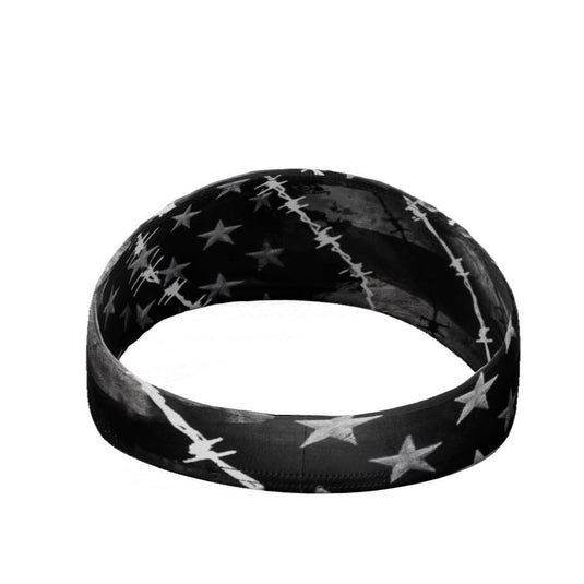 Elite Athletic Gear - barbed wire usa flag headband
