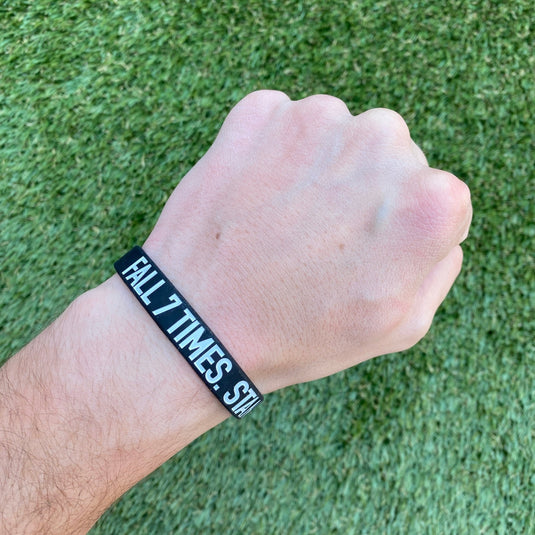 Elite Athletic Gear - Fall 7 times. Stand up 8. Wristband.