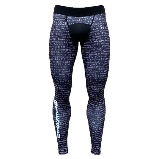 Elite Athletic Gear - Black Blessed Compression Tights