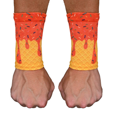 Elite Athletic Gear - Orange Ice Cream Wrist Support Sleeves
