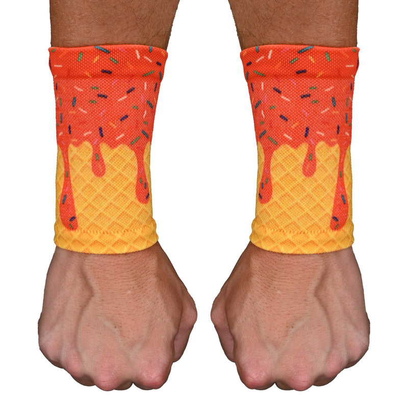 Load image into Gallery viewer, Elite Athletic Gear - Orange Ice Cream Wrist Support Sleeves
