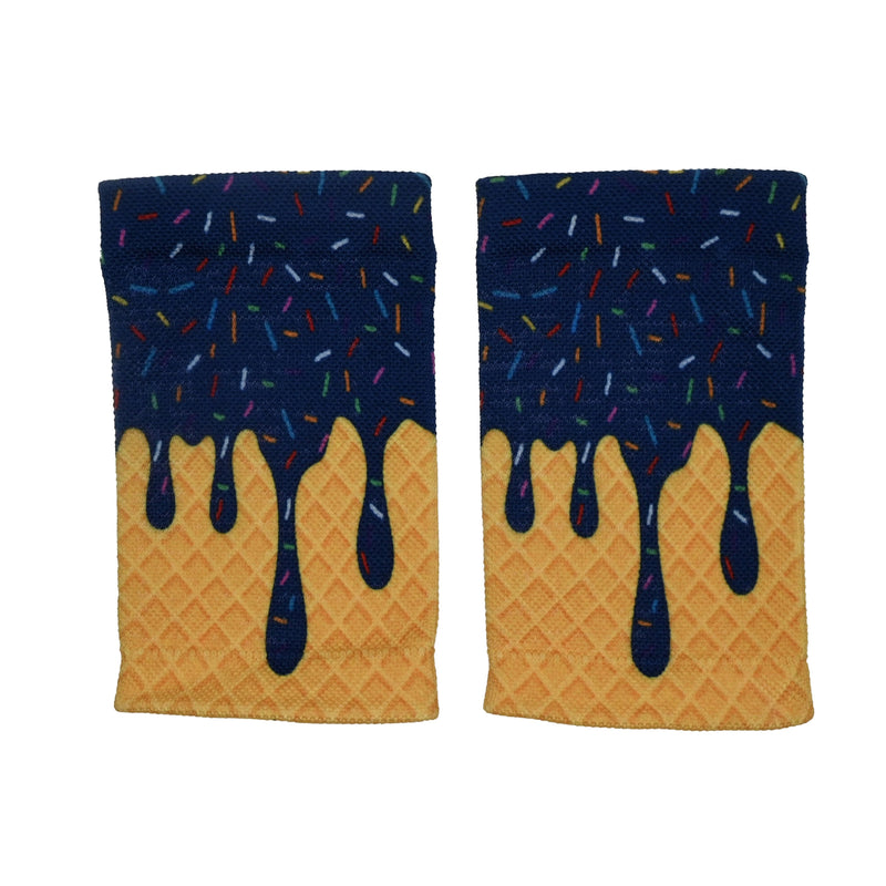 Load image into Gallery viewer, Navy Ice Cream Wrist Support Sleeves
