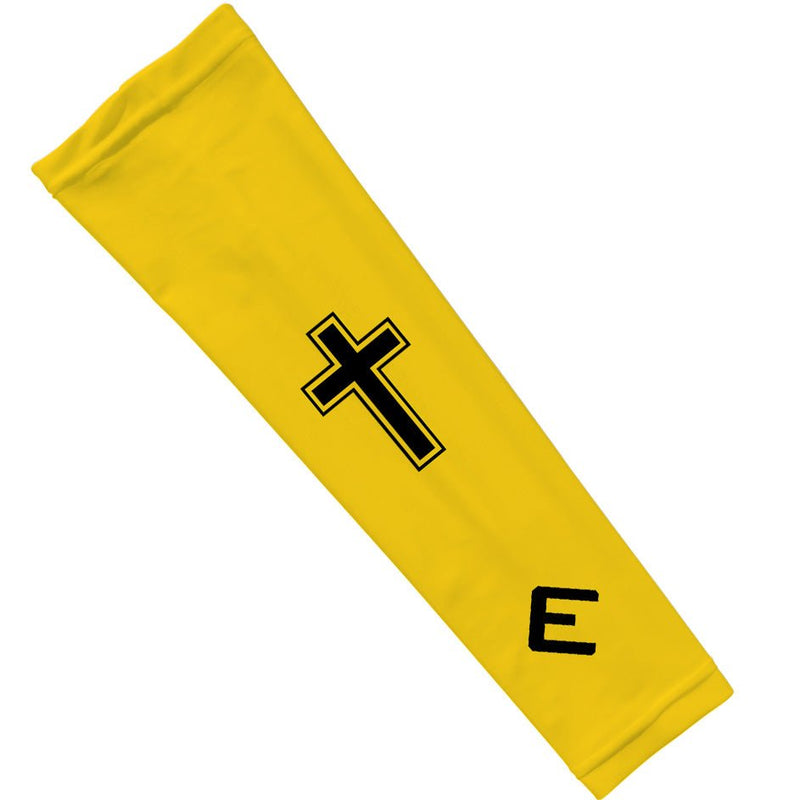 Load image into Gallery viewer, Elite Athletic Gear - Faith Cross Yellow Arm Sleeve
