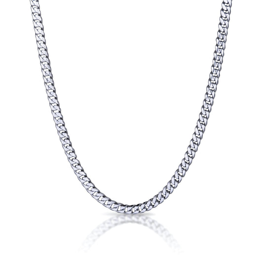 Elite Athletic Gear - 6mm Cuban Link Chain Necklace - Stainless Steel