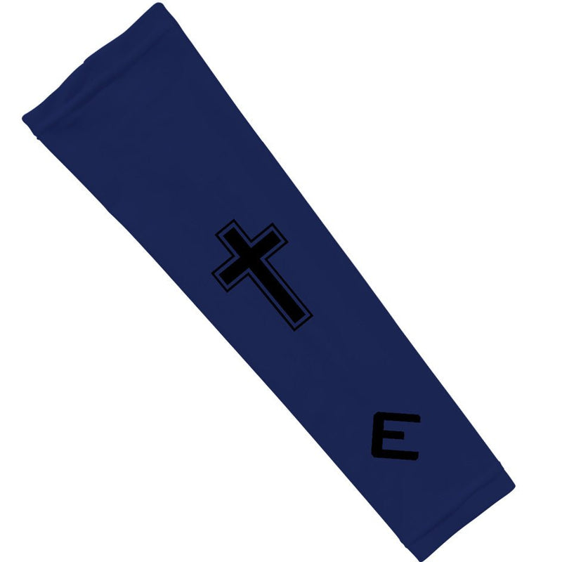 Load image into Gallery viewer, Elite Athletic Gear - Faith Cross Navy Arm Sleeve
