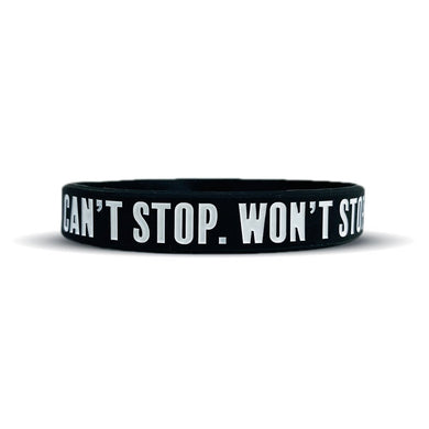 Elite Athletic Gear - Can't stop. Won't stop. Wristband.