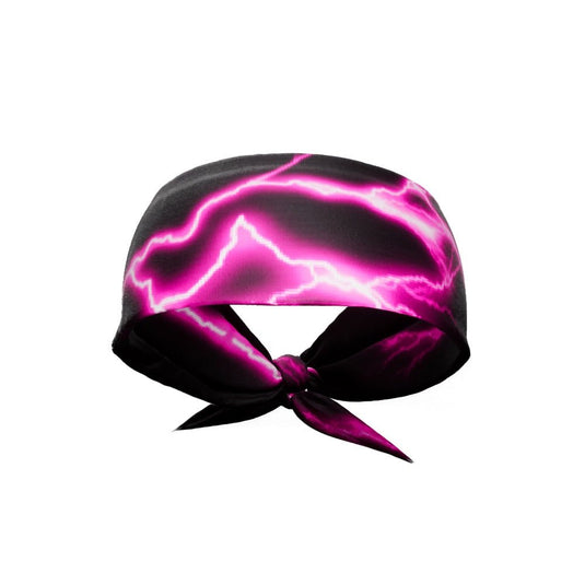 Elite Athletic Gear - Pink lightning tie headband