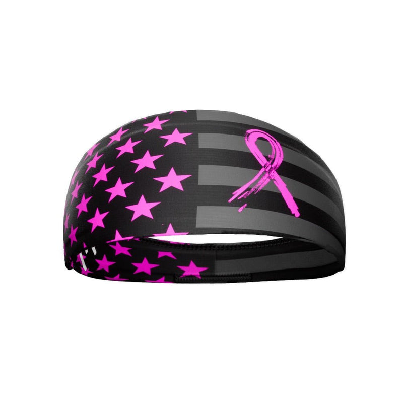 Load image into Gallery viewer, Elite Athletic Gear - Shadow Usa Flag - Breast Cancer Awareness Headband
