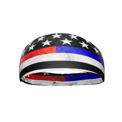 Elite Athletic Gear - Thin Red and Blue Line Headband