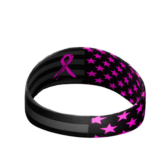 Elite Athletic Gear - Shadow Usa Flag - Breast Cancer Awareness Headband