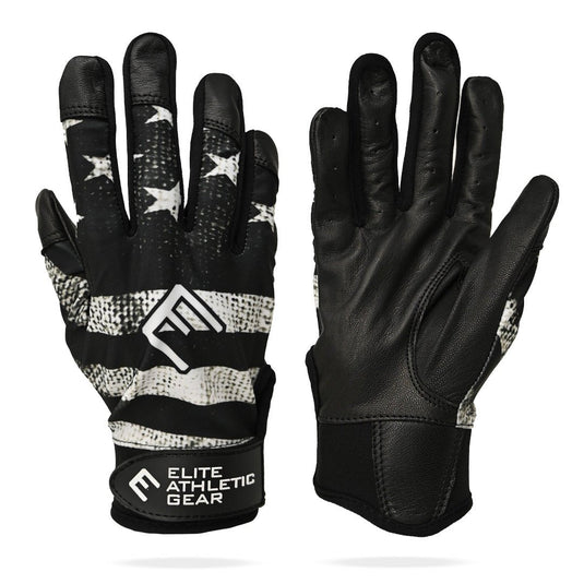 elite athletic gear Leather Batting Gloves with Wrist Support