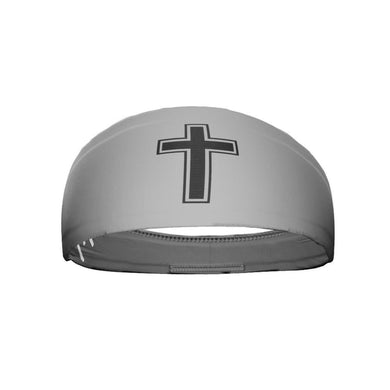 Elite Athletic Gear - Faith Cross Grey Headband