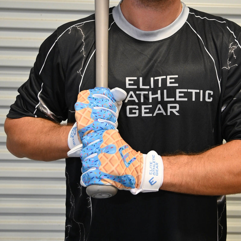 Load image into Gallery viewer, Elite Athletic Gear - Blue Ice Cream Batting Gloves
