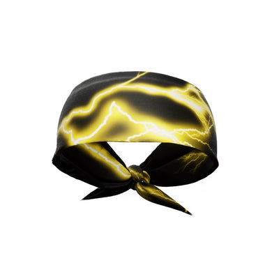 Elite Athletic Gear - Yellow lightning tie headband