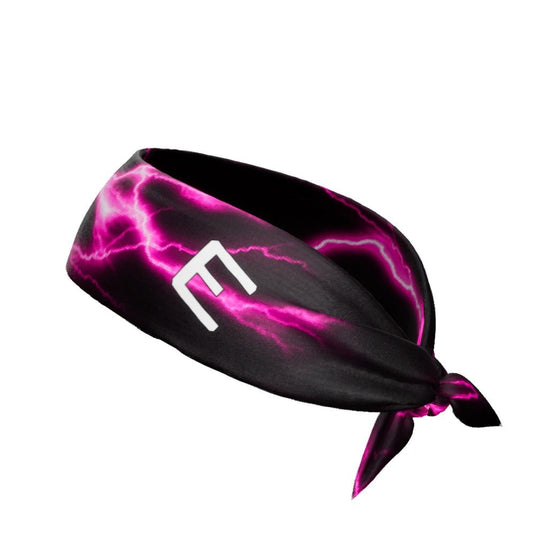 Elite Athletic Gear - Pink lightning tie headband