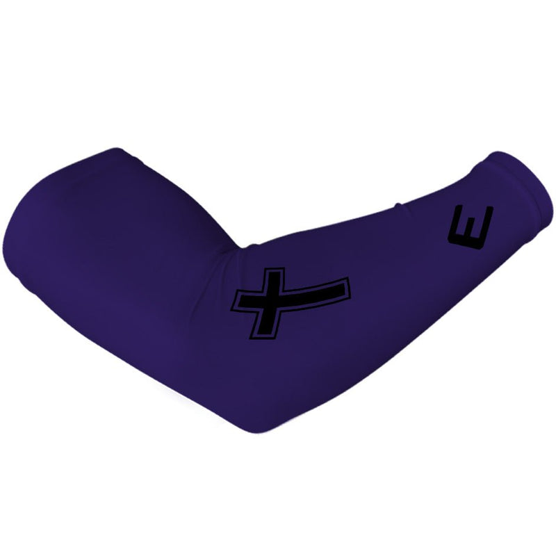 Load image into Gallery viewer, Elite Athletic Gear - Faith Cross Purple Arm Sleeve
