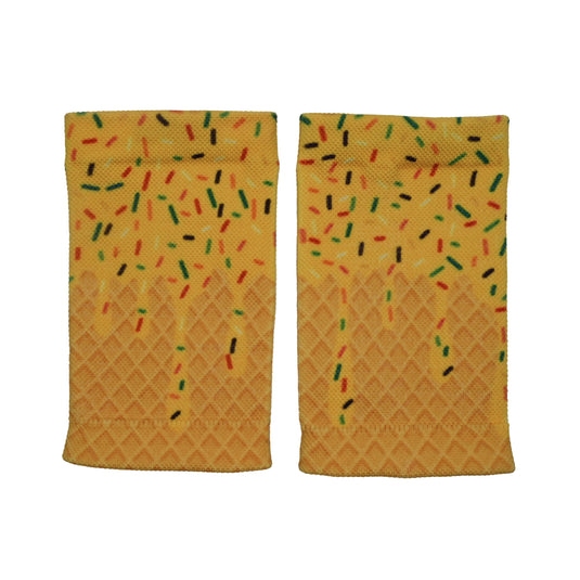 Elite Athletic Gear - Yellow Ice Cream Wrist Support Sleeves