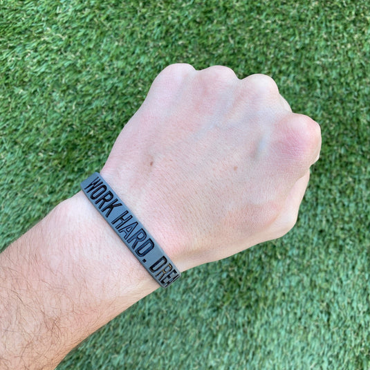 Elite Athletic Gear - Work Hard. Dream Big. Wristband.