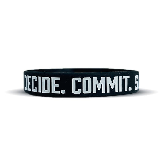 Elite Athletic Gear - Decide. Commit. Succeed. Wristband
