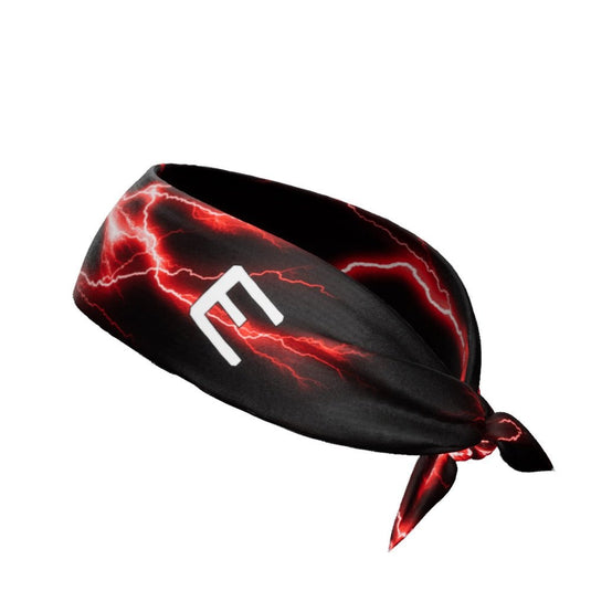 Elite Athletic Gear - Red Lightning Tie Headband