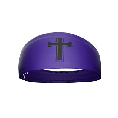 Elite Athletic Gear - Faith Cross Purple Headband