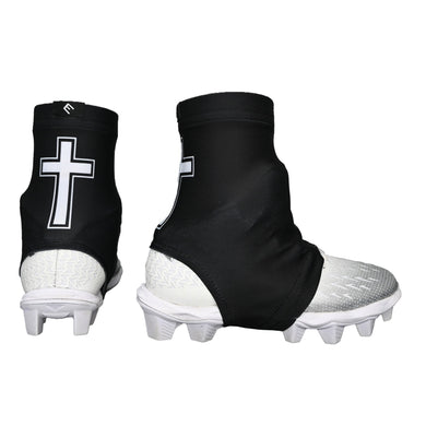 Elite Athletic Gear - Faith Cross Black Cleat Covers