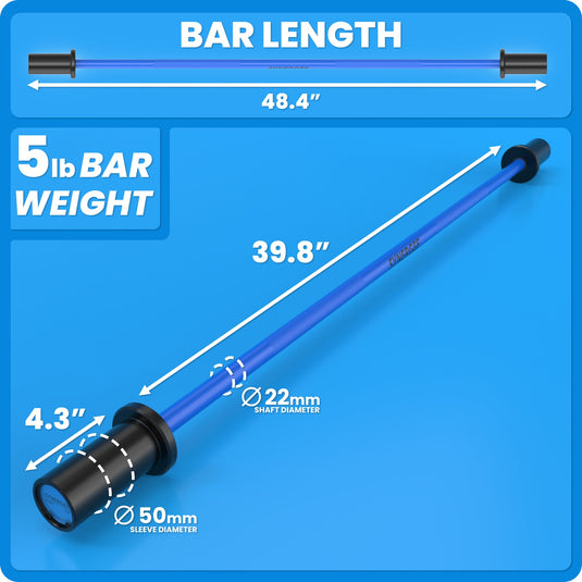 Synergee - Kids Barbell (5 lb Training Bar)