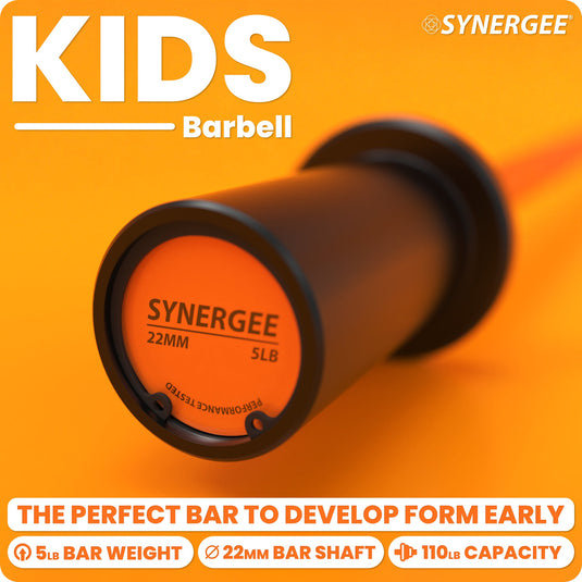 Synergee - Kids Barbell (5 lb Training Bar)