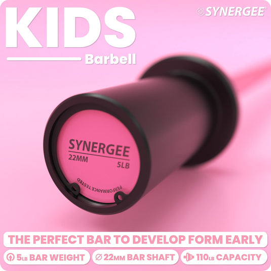Synergee - Kids Barbell (5 lb Training Bar)
