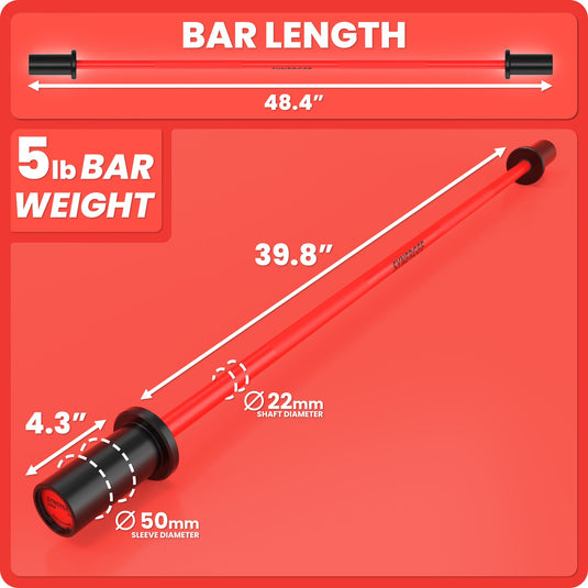 Synergee - Kids Barbell (5 lb Training Bar)