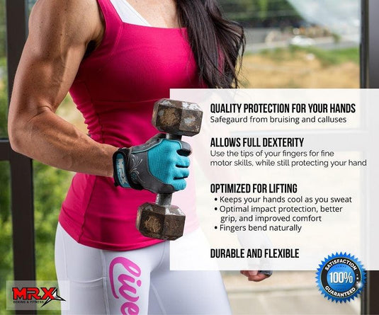 MRX Products - MRX Women's Weight Lifting Gloves for Gym Training and Workouts - Durable, Comfortable Grip