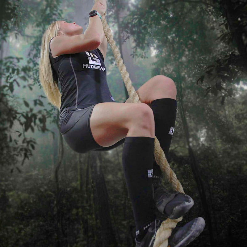 Load image into Gallery viewer, Tall Compression Socks (Black/Gray)

