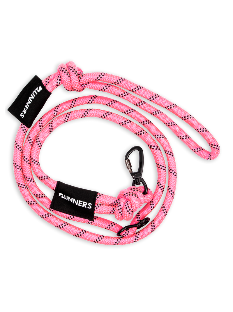 Load image into Gallery viewer, Runner's Athletics - Neon Pink Runners Hands Free Dog Leash
