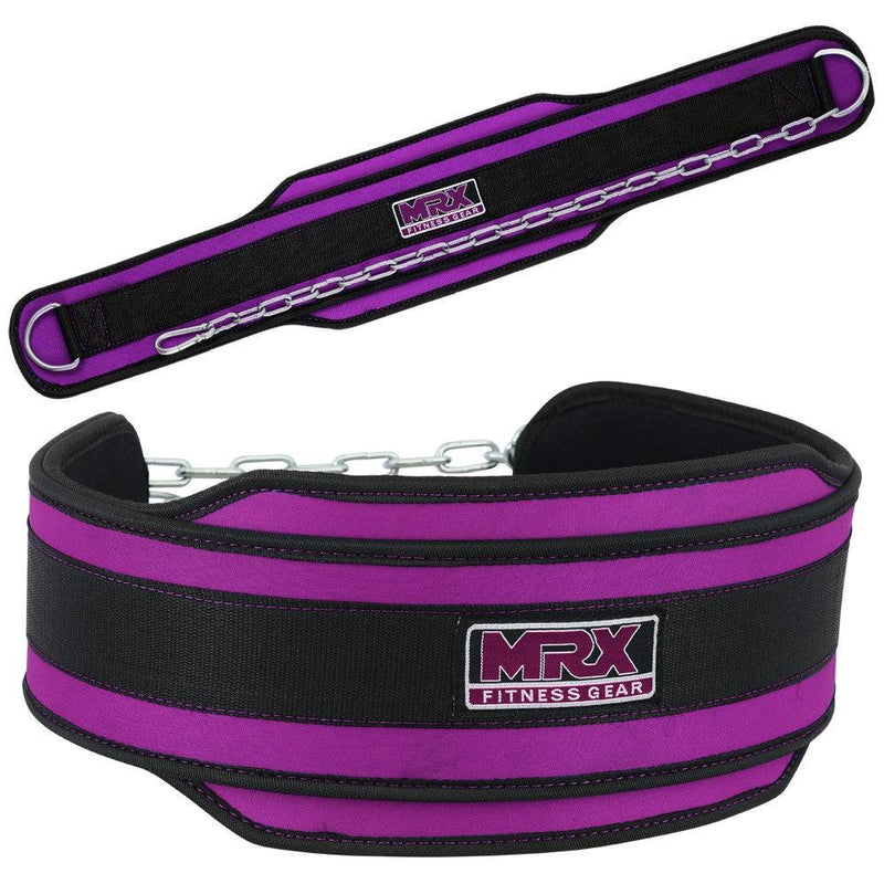Load image into Gallery viewer, MRX - Weight Lifting Nylon Dip Belt With Metal Chain Bodybuilding Gym Workout
