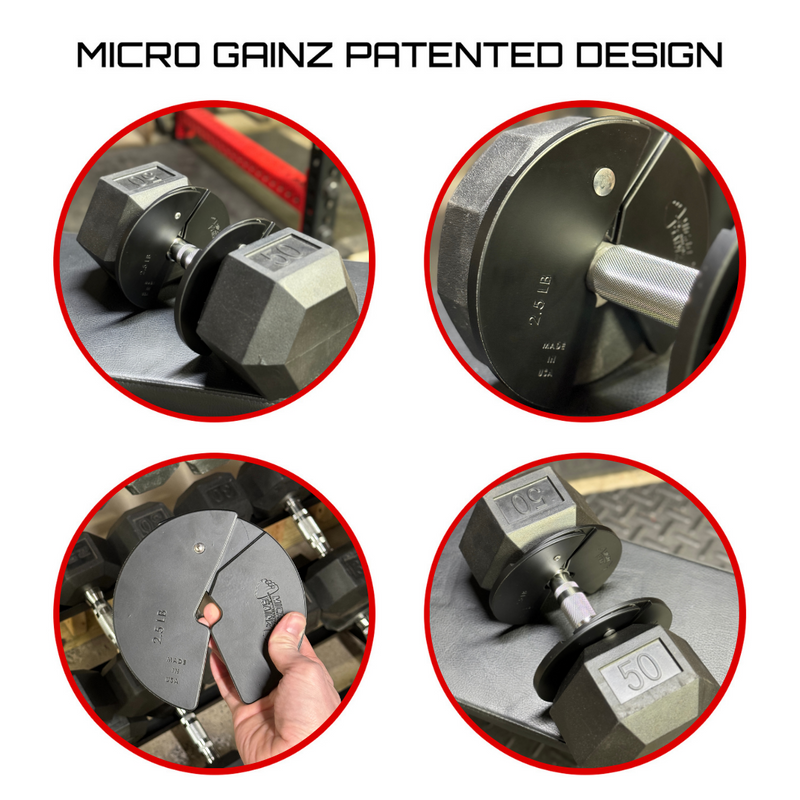 Load image into Gallery viewer, Micro Gainz Red 2.5LB Dumbbell Fractional Weight Plates
