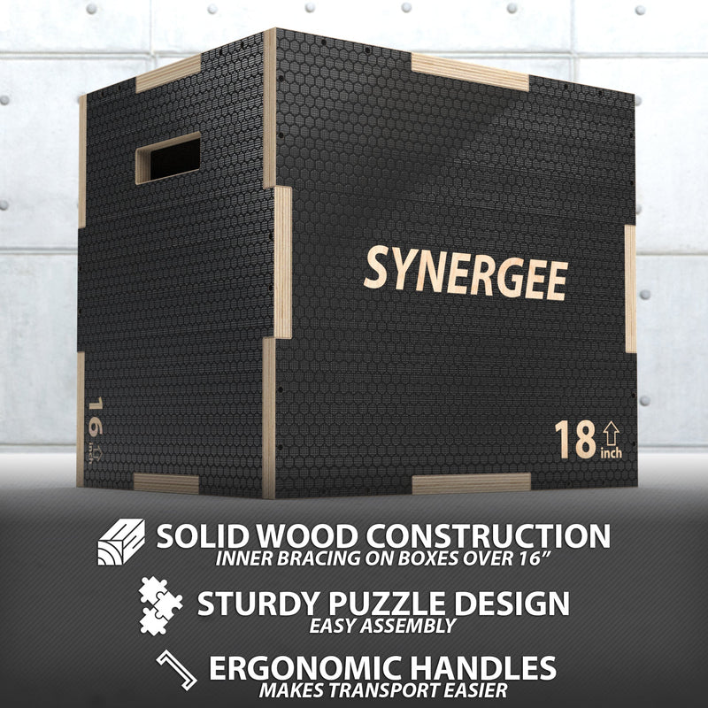 Load image into Gallery viewer, Synergee - Synergee Non-Slip 3-in-1 Wood Plyo Boxes
