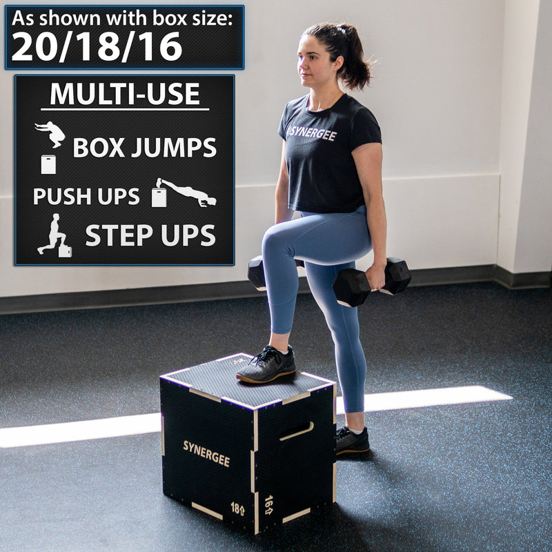 Load image into Gallery viewer, Synergee - Synergee Non-Slip 3-in-1 Wood Plyo Boxes
