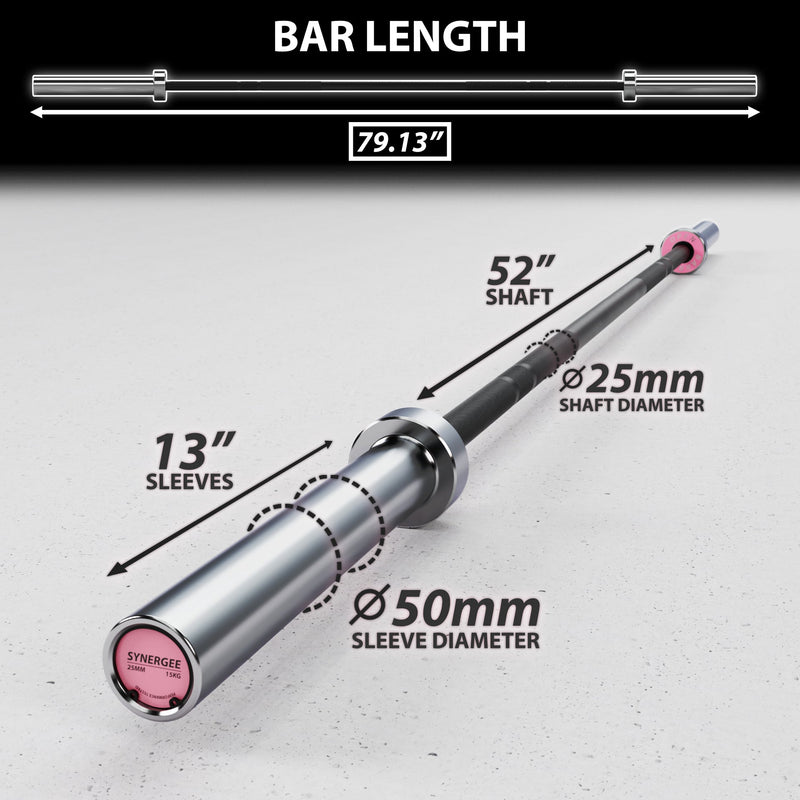 Load image into Gallery viewer, Synergee - Open Barbell (15 kg / 20 kg, 1000 lb Capacity)
