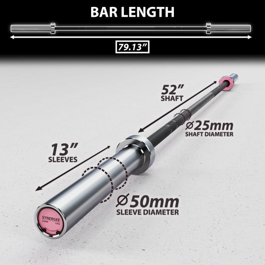 Synergee - Open Barbell (15 kg / 20 kg, 1000 lb Capacity)