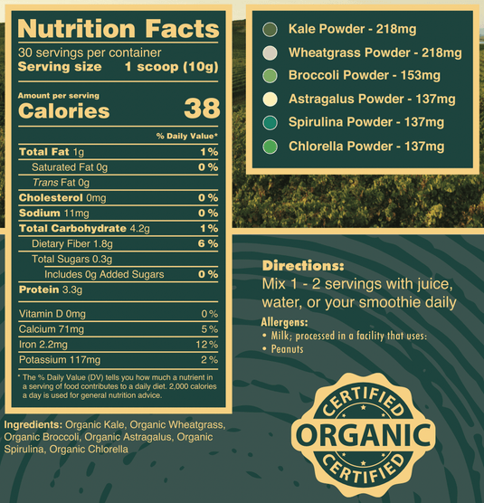 Pure Choice Farms - Organic Tropics & Raw Greens Micronutrient Powders