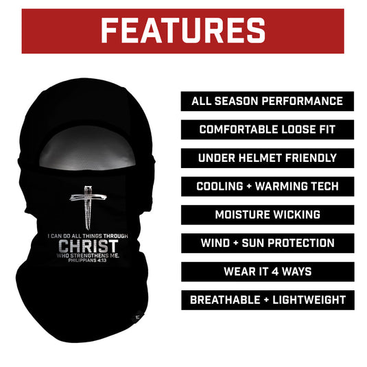 Elite Athletic Gear - Philippians 4:13 Balaclava Mask (Shiesty)