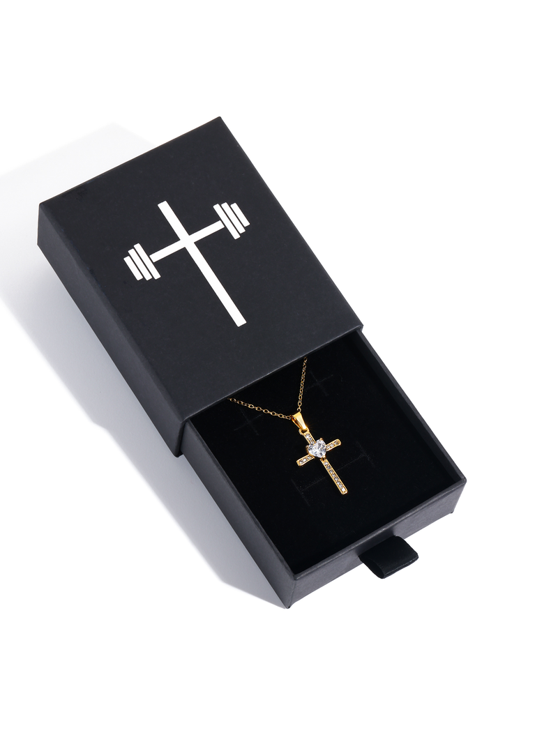 Load image into Gallery viewer, HolStrength - Heart Cross Necklace
