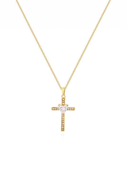 HolStrength - Heart Cross Necklace