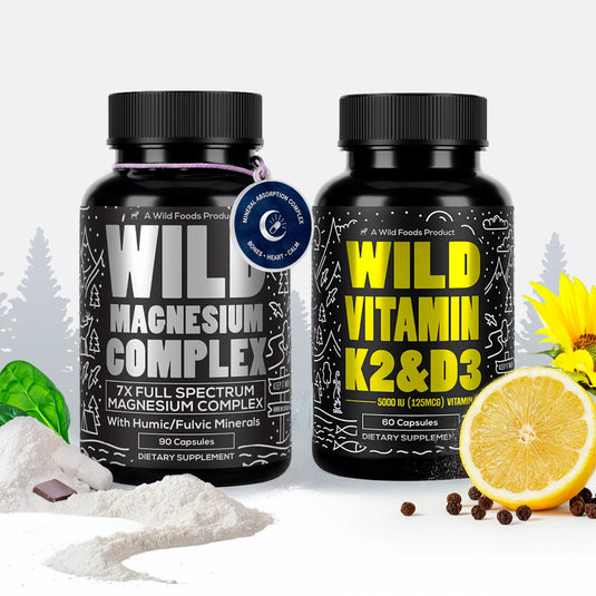 Wild Foods - Power Bundle: Magnesium + K2 & D3 - Vitamins & Supplements
