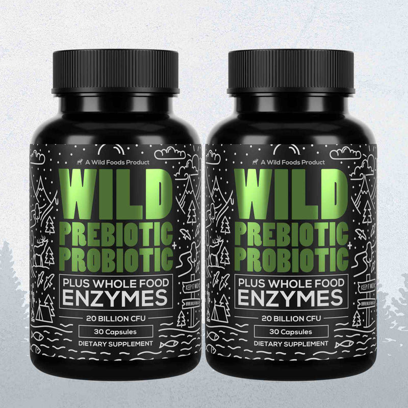 Load image into Gallery viewer, Wild Foods - Prebiotics &amp; Probiotics - 2x - 60 caps (Save $3!)

