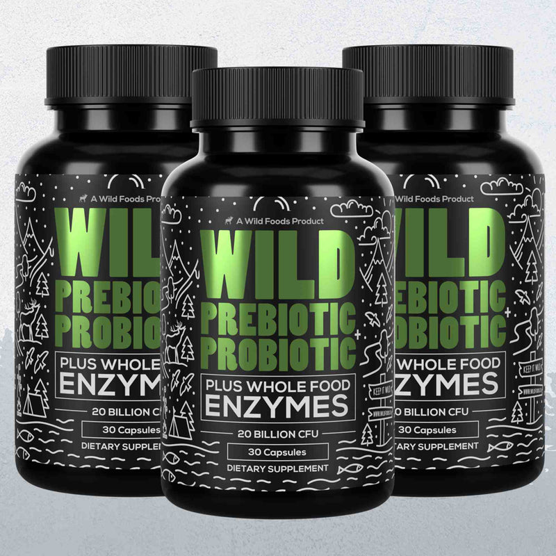 Load image into Gallery viewer, Wild Foods - Prebiotics &amp; Probiotics - 3x - 90 caps (Save $7!)
