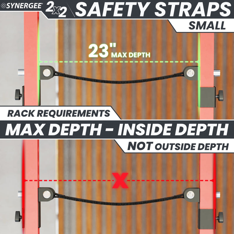 Load image into Gallery viewer, Synergee - Power Rack Safety Straps (2x2 / 2x3 Sizes)
