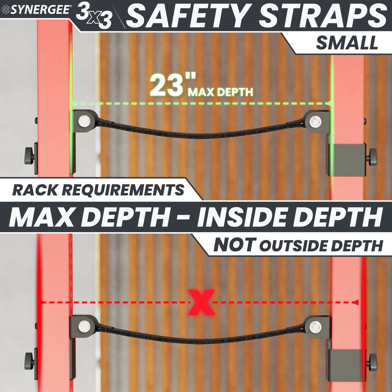 Load image into Gallery viewer, Synergee - Power Rack Safety Straps (2x2 / 2x3 Sizes)
