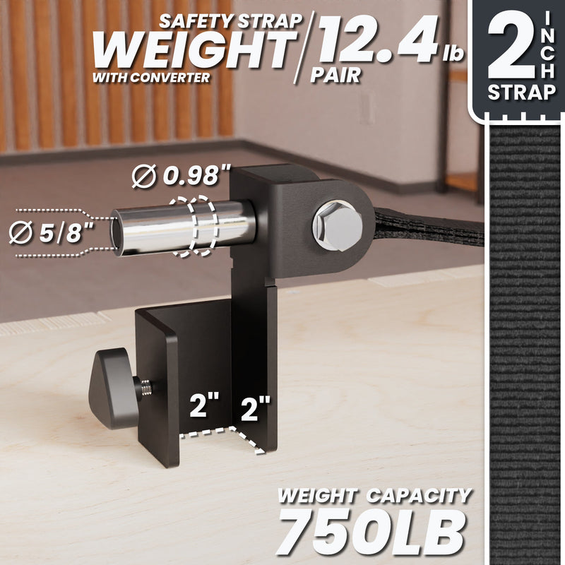 Load image into Gallery viewer, Synergee - Power Rack Safety Straps (2x2 / 2x3 Sizes)
