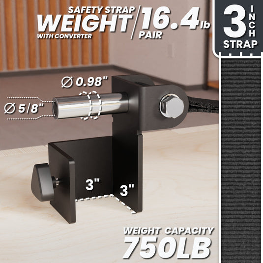 Synergee - Power Rack Safety Straps (2x2 / 2x3 Sizes)